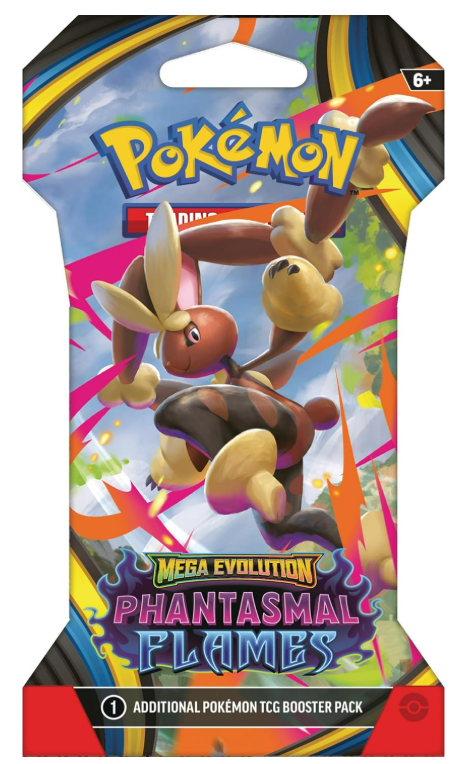 Pokemon English Mega Evolution Phantasmal Flames Booster Pack SLEEVED