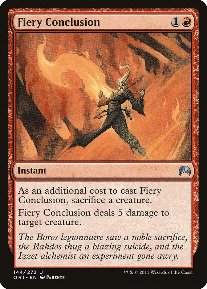 Fiery Conclusion Origins