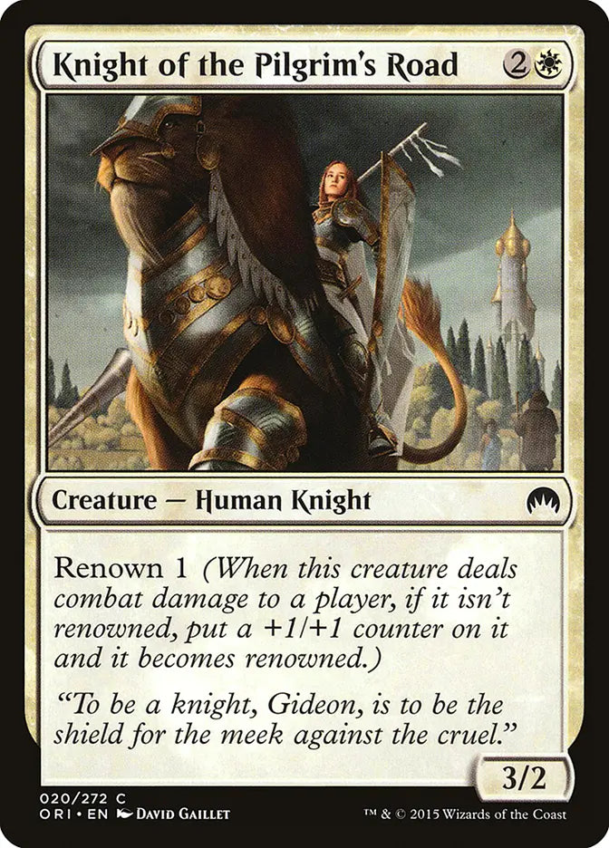 Knight of the Pilgrim's Road Origins