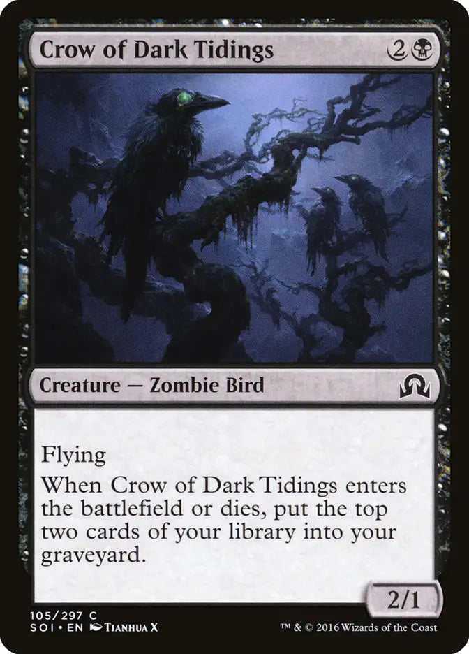 Crow of Dark Tidings Shadow Over Innistrad
