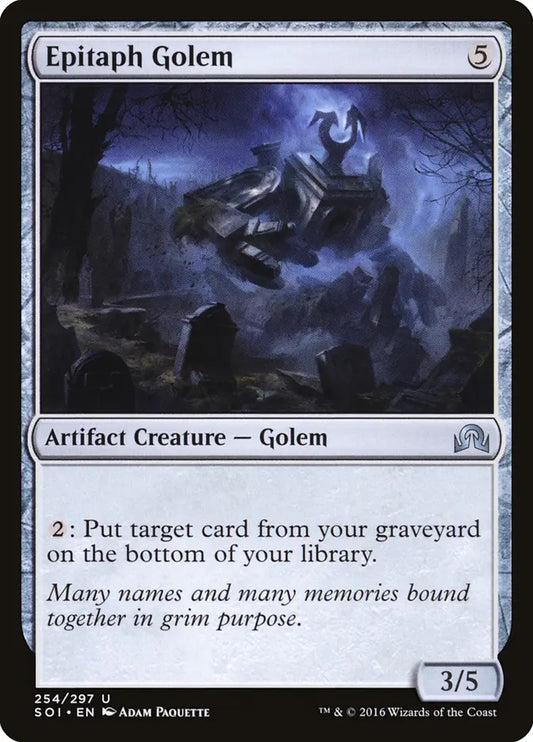 Epitaph Golem Shadow Over Innistrad