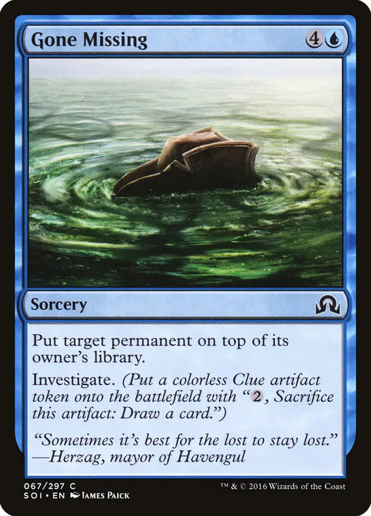 Gone Missing Shadow Over Innistrad