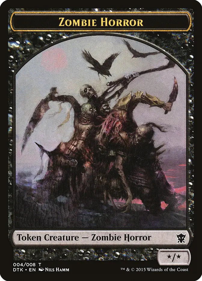 Zombie Horror Token Dragons of Tarkir