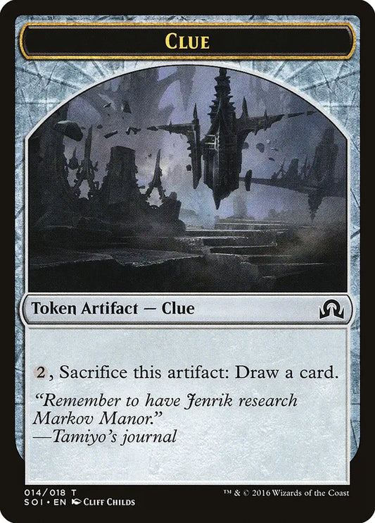 Clue Token (14) Shadow Over Innistrad